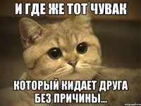 и где же тот чувак который кидает друга без причины...