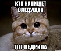 кто напишет следущий тот педрила