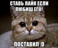 ставь лайк если любиш его! поставил :d