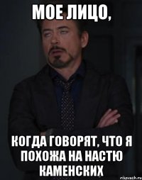 мое лицо, когда говорят, что я похожа на настю каменских