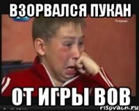 взорвался пукан от игры вов