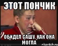 этот пончик обидел сашу. как она могла