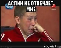 аспин не отвечает мне 