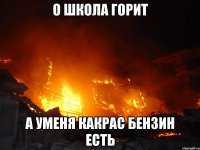 о школа горит а уменя какрас бензин есть