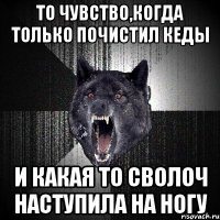 то чувство,когда только почистил кеды и какая то сволоч наступила на ногу