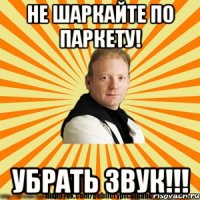не шаркайте по паркету! убрать звук!!!