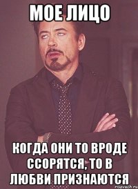 мое лицо когда они то вроде ссорятся, то в любви признаются