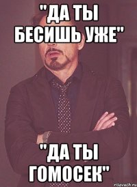 "да ты бесишь уже" "да ты гомосек"