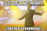воздержимся от звона бокалов и праздничной пальбы..  спасибо за внимание!