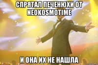 спрятал печенюхи от neokosmotime и она их не нашла