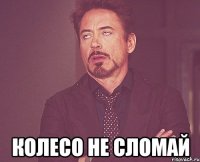  колесо не сломай