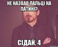 не назвав пальці на латині? сідай, 4