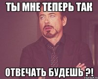 ты мне теперь так отвечать будешь ?!