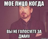 мое лицо когда вы не голосуете за диану