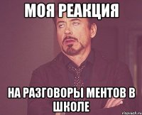 моя реакция на разговоры ментов в школе