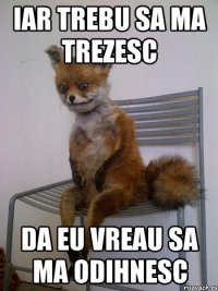 iar trebu sa ma trezesc da eu vreau sa ma odihnesc