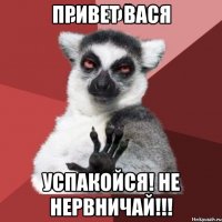 привет вася успакойся! не нервничай!!!