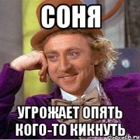соня угрожает опять кого-то кикнуть