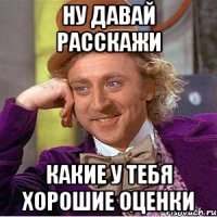 ну давай расскажи какие у тебя хорошие оценки