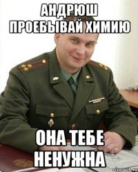 андрюш проебывай химию она тебе ненужна