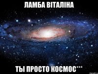 ламба віталіна ты просто космос***