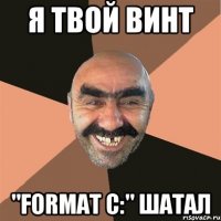 я твой винт "format c:" шатал