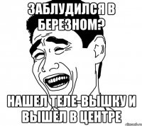 заблудился в березном? нашел теле-вышку и вышел в центре