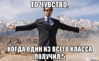 то чувство, когда один из всего класса получил 5