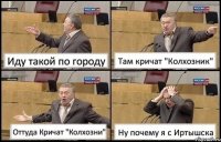 Иду такой по городу Там кричат "Колхозник" Оттуда Кричат "Колхозни" Ну почему я с Иртышска