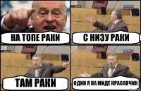 НА ТОПЕ РАКИ С НИЗУ РАКИ ТАМ РАКИ ОДИН Я НА МИДЕ КРАСАВЧИК