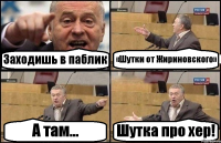 Заходишь в паблик «Шутки от Жириновского» А там… Шутка про хер!