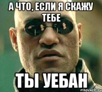 а что, если я скажу тебе ты уебан