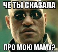 че ты сказала про мою маму?