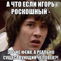 а что если игорь роскошный - это не фейк, а реально существующий человек?!