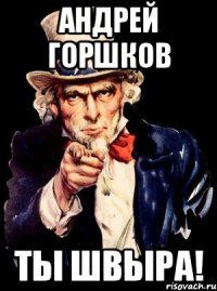 андрей горшков ты швыра!