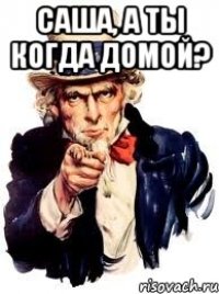 Саша, а ты когда домой? 