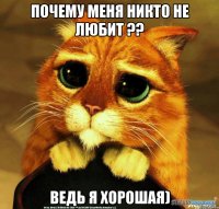 Почему меня никто не любит ?? Ведь я хорошая)