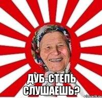  дуб-степь слушаешь?