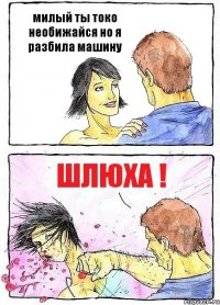 милый ты токо необижайся но я разбила машину шлюха !