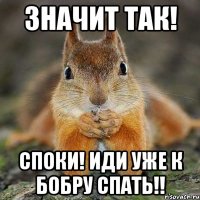 значит так! споки! иди уже к бобру спать!!