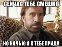сейчас тебе смешно но ночью я к тебе приду