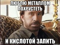люблю металлом похрустеть и кислотой запить