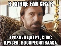В конце far cry 3 трахнул цитру , спас друзей , воскресил вааса.