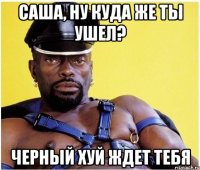 саша, ну куда же ты ушел? черный хуй ждет тебя