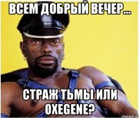 всем добрый вечер... страж тьмы или oxegene?