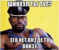 Шинхул ты тут? Его нет он где то внизу