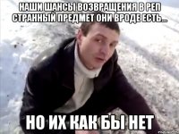 наши шансы возвращения в реп странный предмет они вроде есть... но их как бы нет