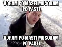 VORAM PO MASTI MUSORAM PO PASTI VORAM PO MASTI MUSORAM PO PASTI
