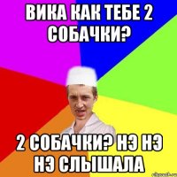 Вика как тебе 2 собачки? 2 собачки? нэ нэ нэ слышала