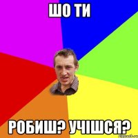 шо ти робиш? учішся?